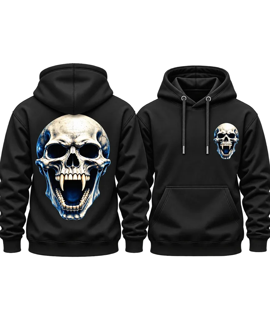 Van Helsing Vampire Skull Dual-Print Hoodie