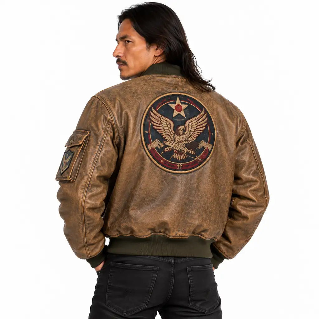 Vintage Patch Bomber Jacket
