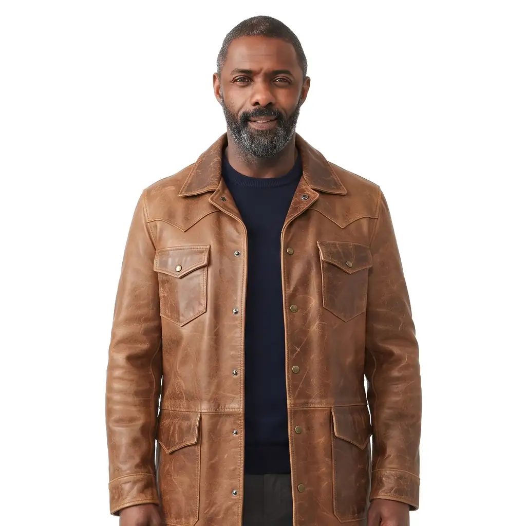 Vintage Western Leather Coat