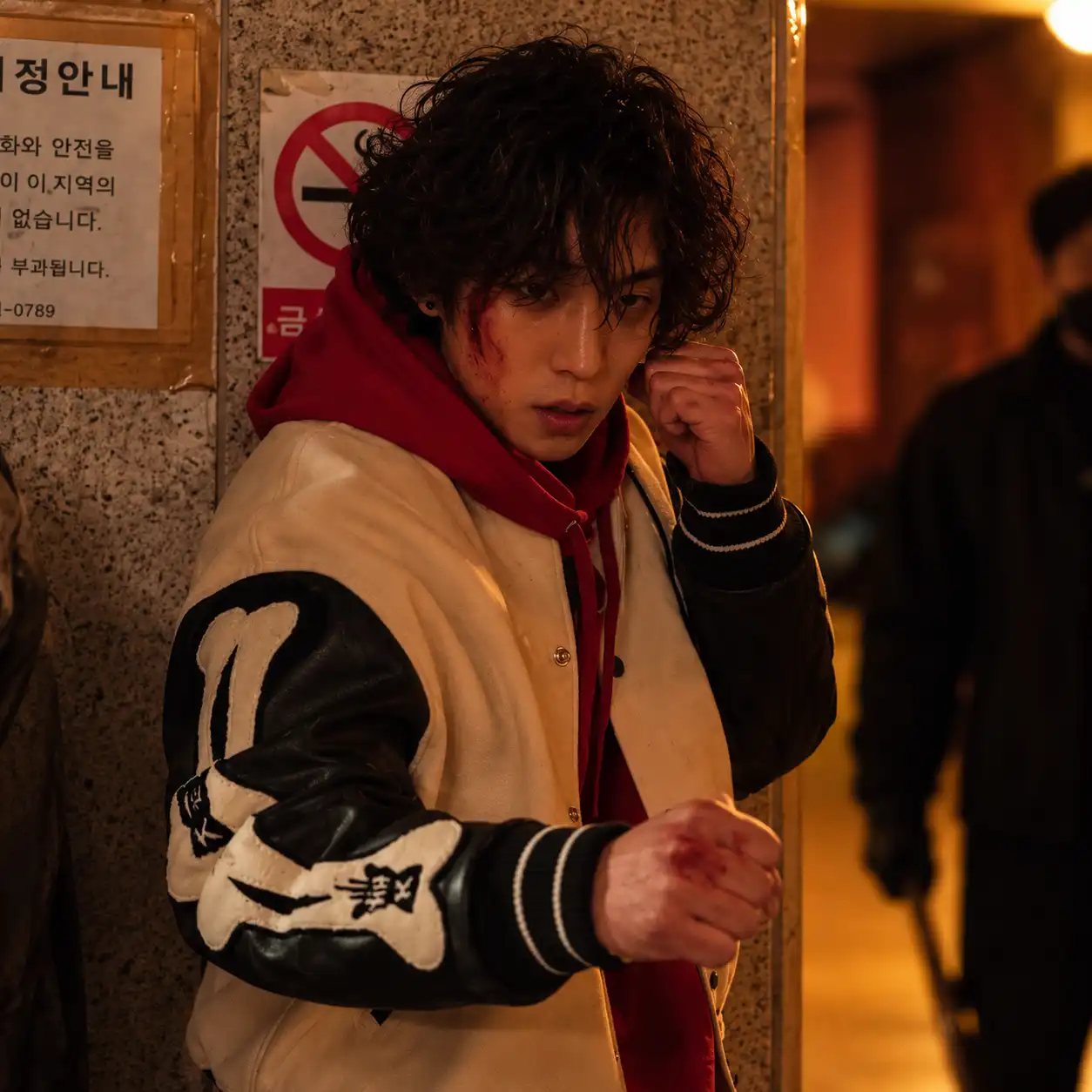 Bloodhounds Hong Woo-jin Bone Sleeve Varsity Jacket
