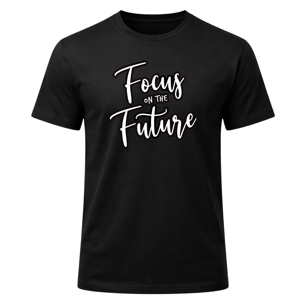 Focus On The Future Black Graphic T-Shirt
