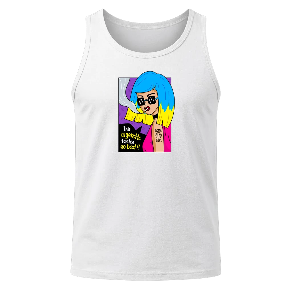 Cigarette Tastes So Bad White Tank Top