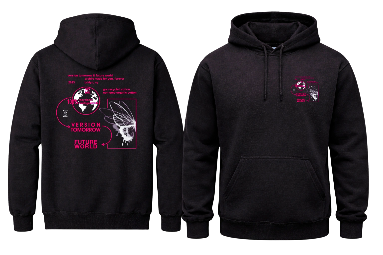 Future World Front And Back Print Hoodie