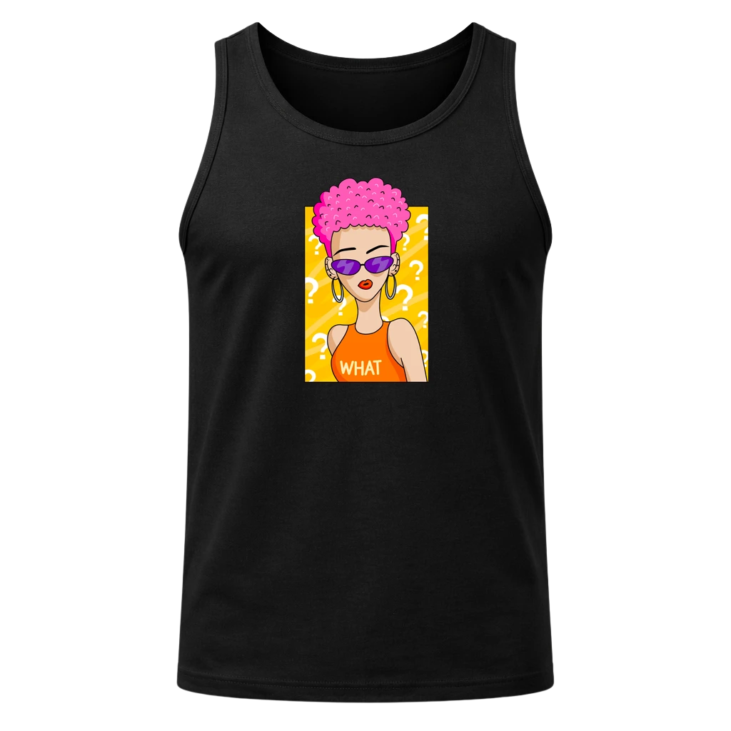 Retro Pop Art Black Tank Top