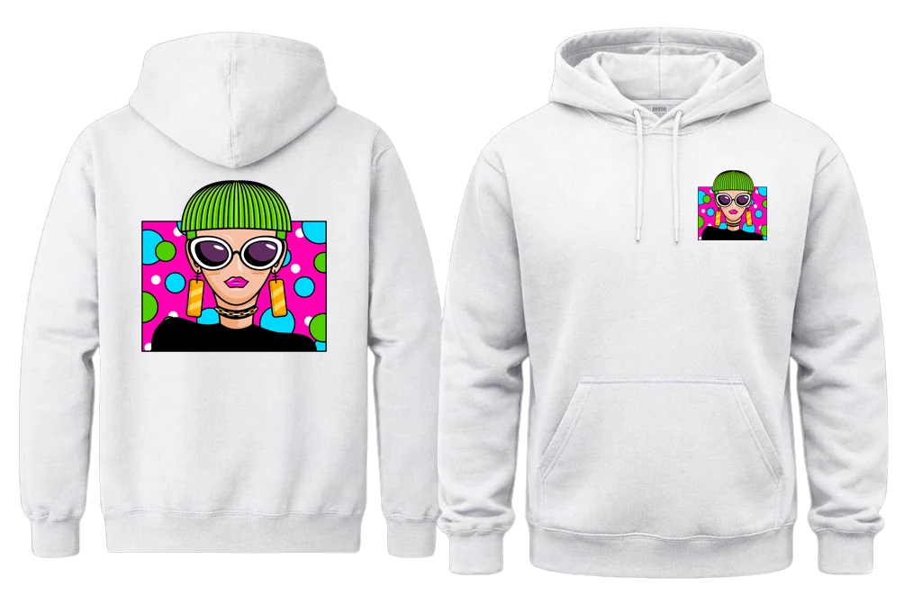 Funk Pop Culture Front And Back Print Hoodie