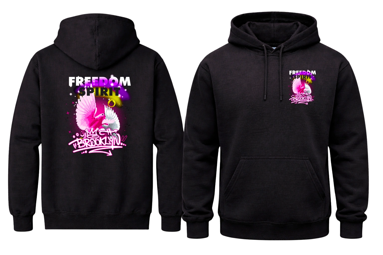 Freedom Front And Back Print Hoodie