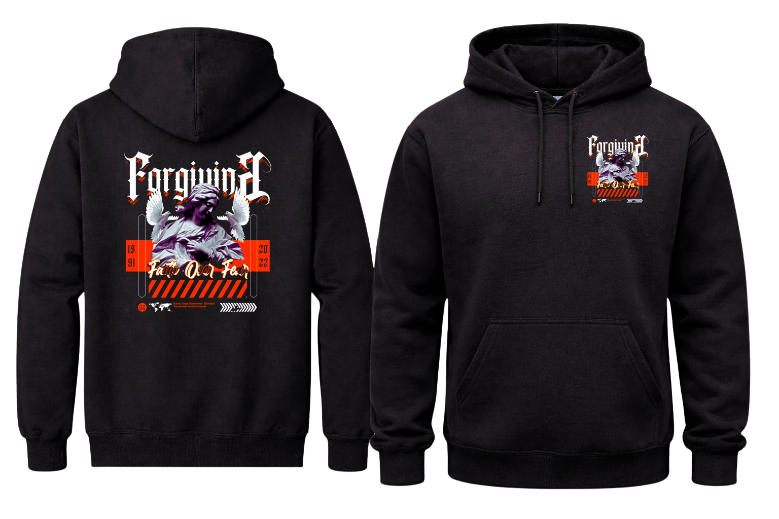 Forgiving Front And Back Print Hoodie