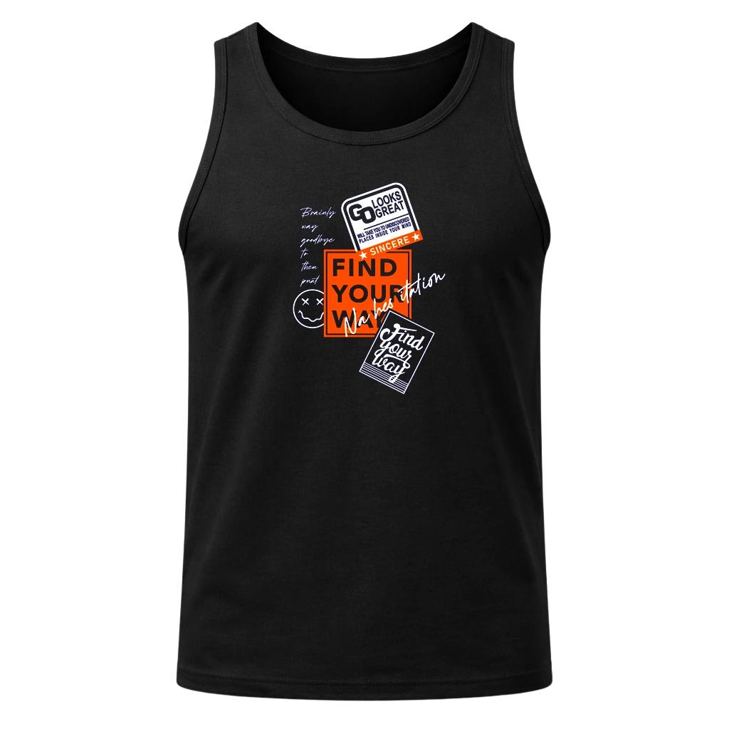 Find Your Way Black Tank Top