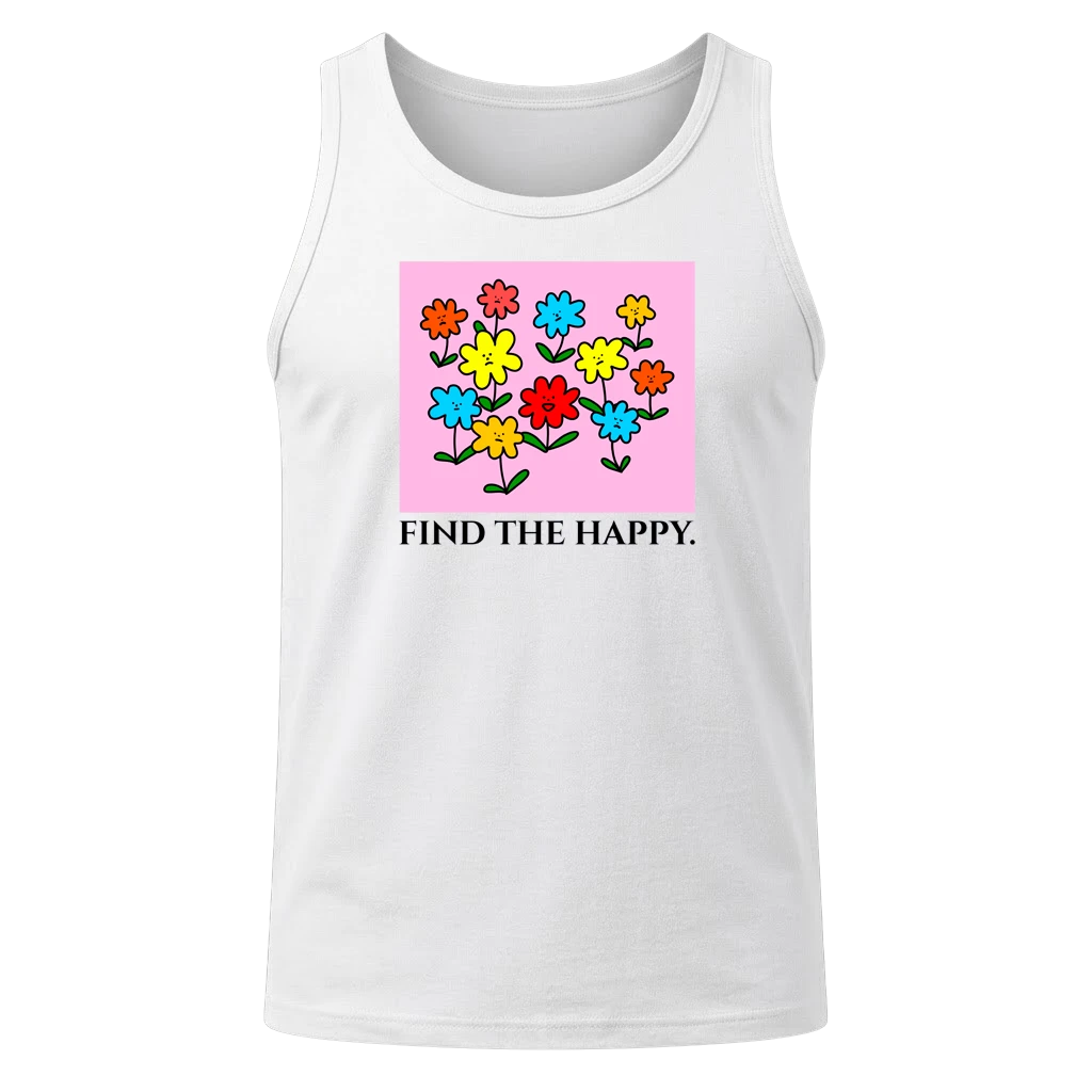 Find The Happy White Tank Top