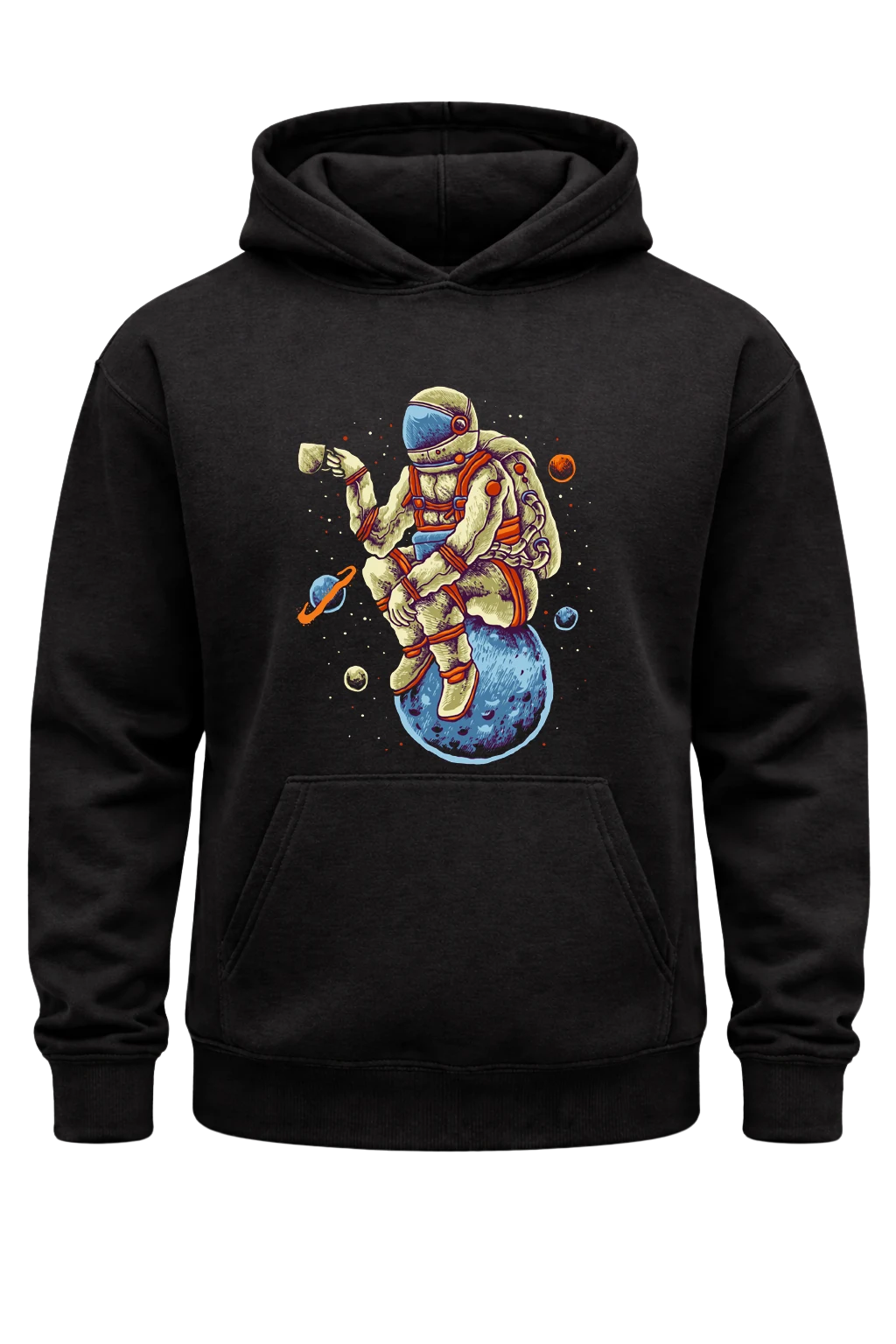 Astronaut Black Print Hoodie