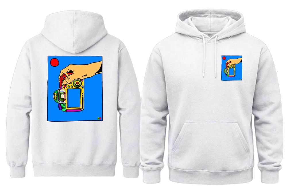 Pop Art Retro Front And Back Print Hoodie