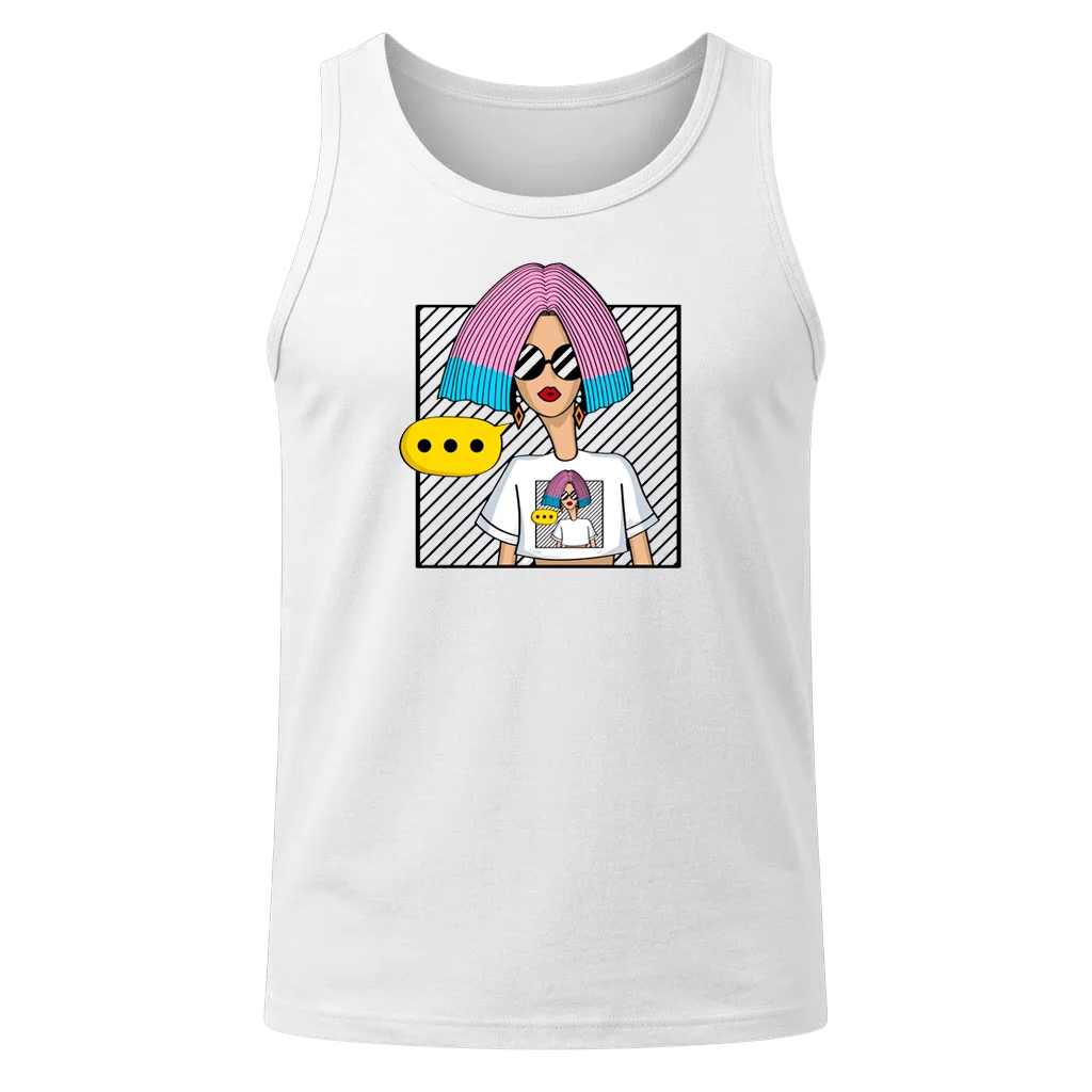 Urban Fashion Icon White Tank Top