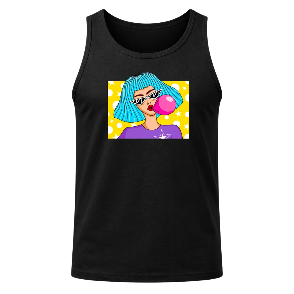 Retro Pop Black Tank Top