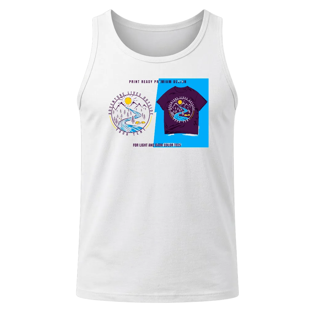 The Camp Horizon White Tank Top