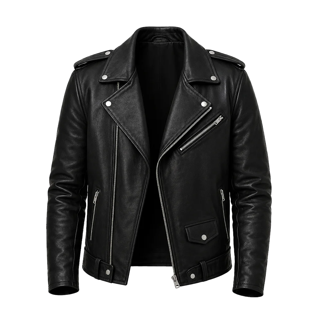 An T-Eilean Andrew MacInnes Biker Leather Jacket